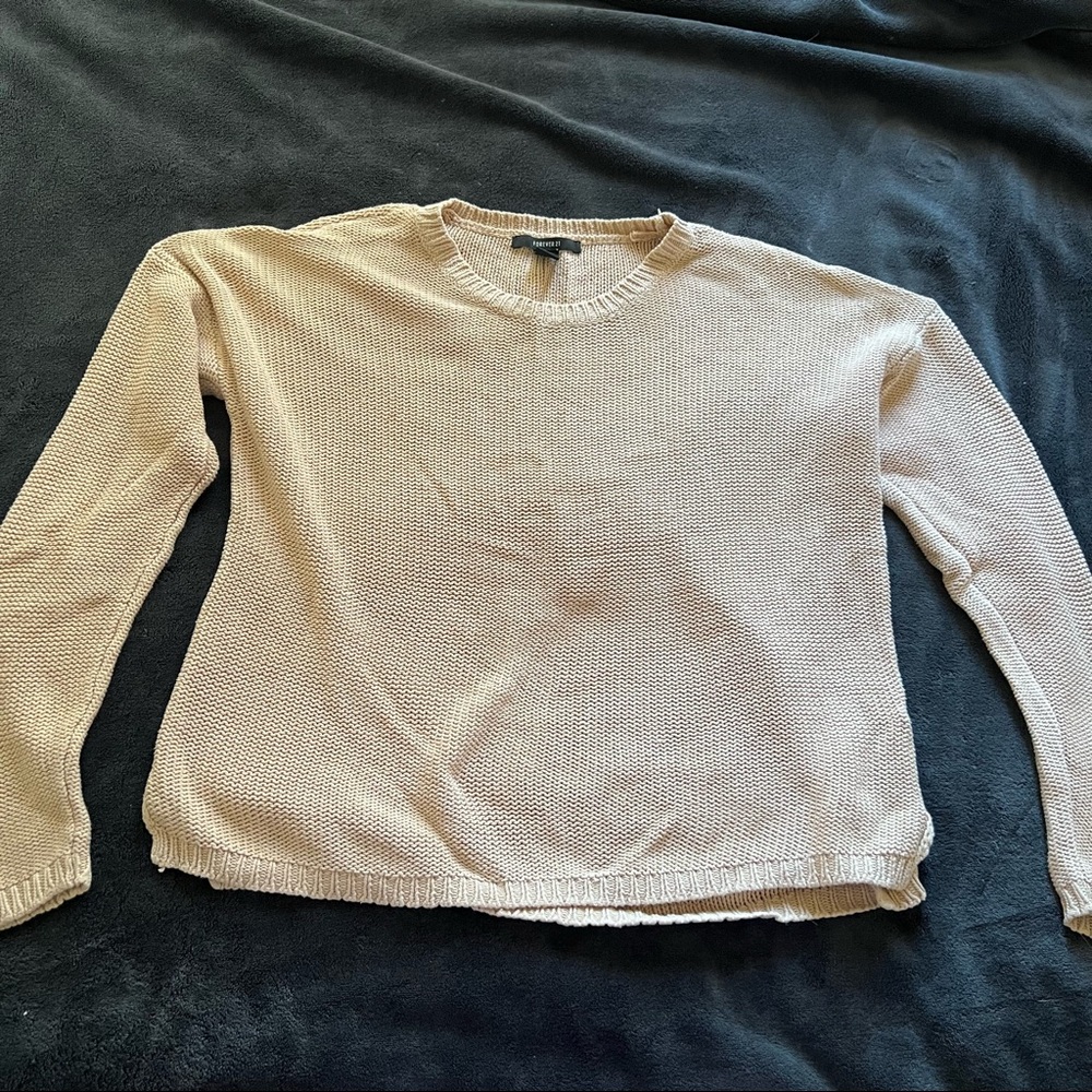 forever 21 tan knitted sweater